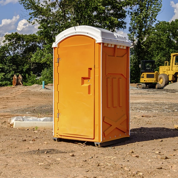 how often are the portable restrooms cleaned and serviced during a rental period in Dazey